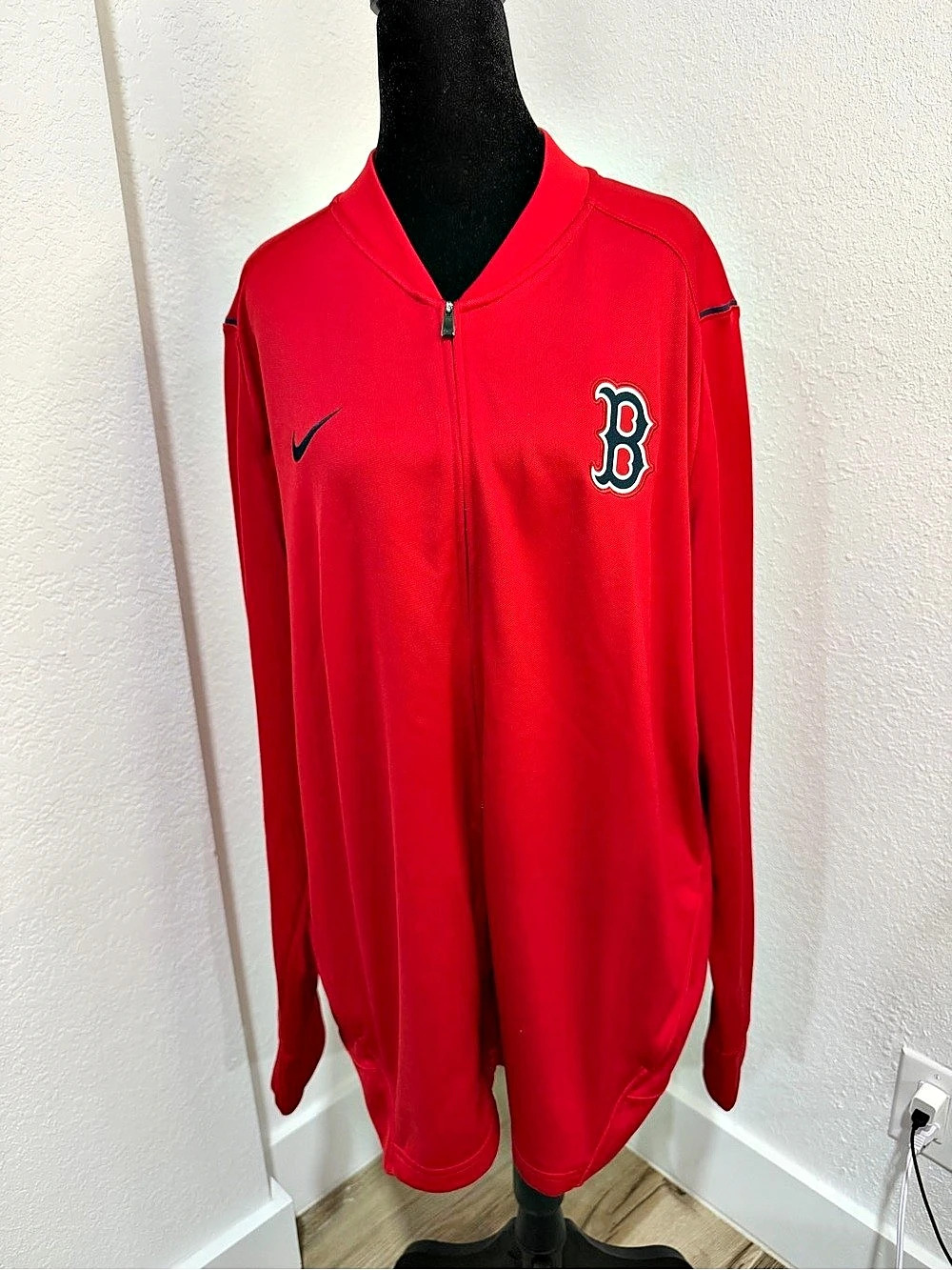 Nike Boston Red Sox Authentic Collection Dugout Full-Zip Bomber Jacket Red